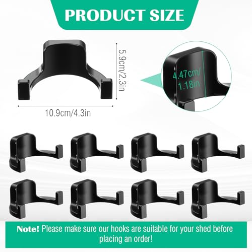 8 Pcs Shed Storage Tool Hooks Accessories Compatible with Suncast (8 Count)