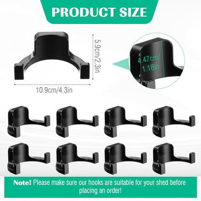 8 Pcs Shed Storage Tool Hooks Accessories Compatible with Suncast (8 Count)