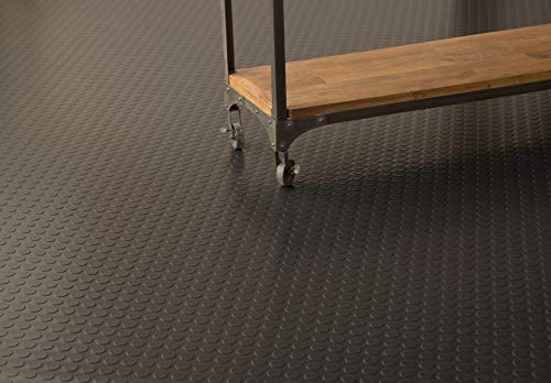 Large Coin Pattern Vinyl Garage Floor Protector Mat