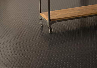 Large Coin Pattern Vinyl Garage Floor Protector Mat