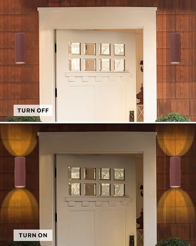 Cylinder Outdoor Wall Sconce Lights (2 Count)