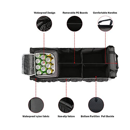 Large Trunk Organizer with Portable Leakproof Cooler Bag