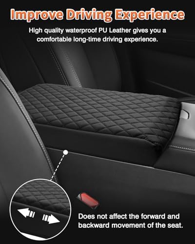 Custom for 2026 2025 Murano Center Console Cover Armrest Cover for Nissan Murano Accessories 2025 Arm Rest Cushion Pad Leather Middle Console Cover Armrest Seat Box Protector Anti