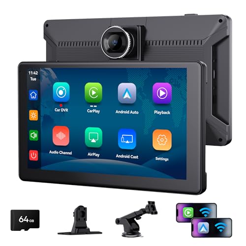 9" Wireless Apple CarPlay & Android Auto Screen for Car