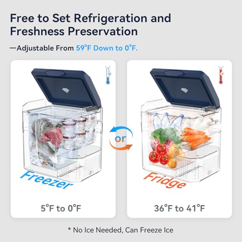 Car Fridge Portable 12V Refrigerator 40 Quart 12 Volt Freezer Compressor Cooler 12V