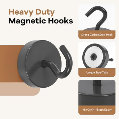 Magnetic Hooks Steel Tube Design for Cruise (10 Count)