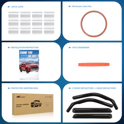 in Channel Rain Guards for Ford Bronco Sport 2021 (4 Count)