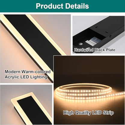 2 Pack Modern Outdoor Wall Lights for Patio