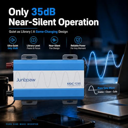 1280W Pure Sine Wave Power Inverter 12V to 120V