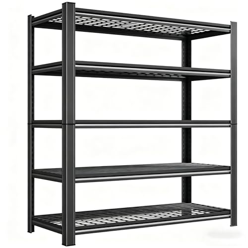 2Pack 72" H X 48" W X 24" D Heavy Duty Garage Shelving Unit (5 Count)