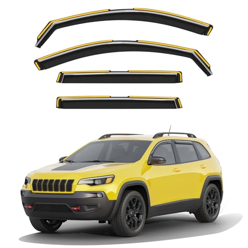 in Channel Window Visors Rain Guards for Jeep Cherokee 2014 (4 Count)