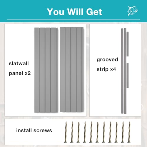 2 x 4ft Slatwall Panel Wall Storage Systems