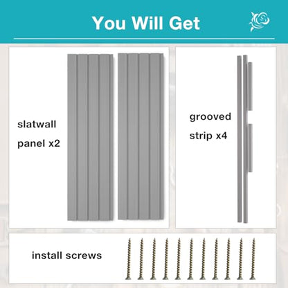 2 x 4ft Slatwall Panel Wall Storage Systems