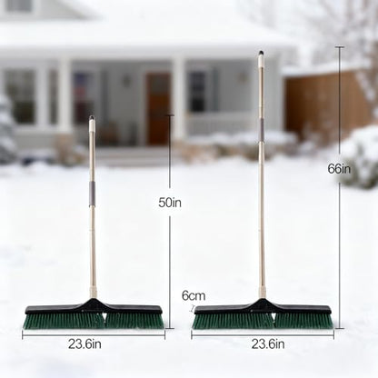 Heavy Duty Push Broom 24" with 66" Long Handle