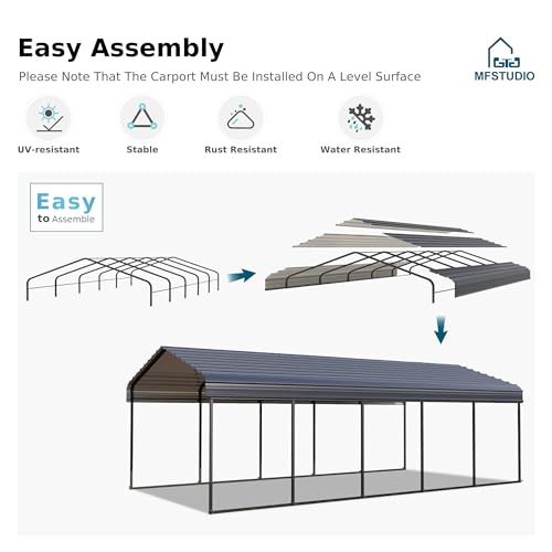 Metal Carport 12x25ft