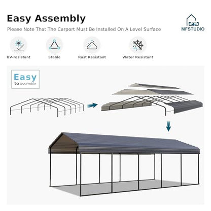 Metal Carport 12x25ft