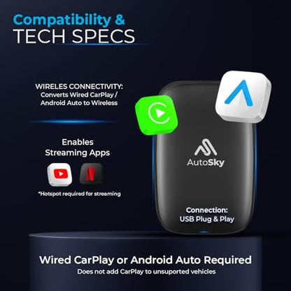 AI Box Lite Wireless CarPlay & Android Auto Adapter