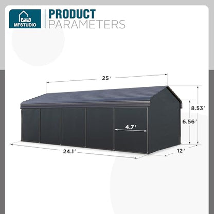 Metal Carport 12x25ft
