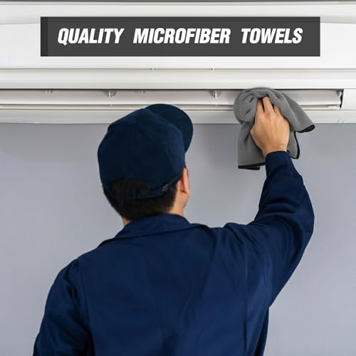 18 Pcs Gray Microfiber Towels (18 Count)