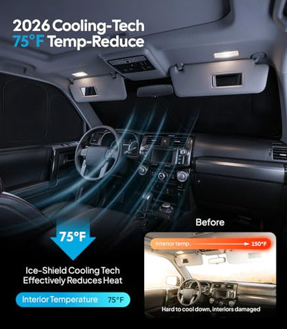 2026 8PC Full Set Window Sunshade for Toyota 4Runner 2010 (8 Count)
