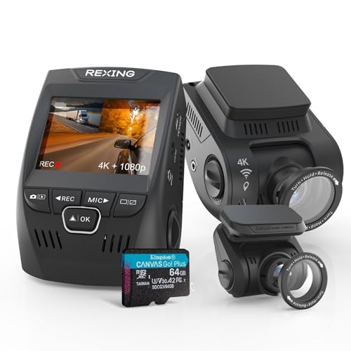 USA V1P SE 4K Dual Dash Cam w