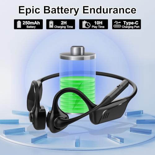 Open Ear Bluetooth Wireless Trucker Headset with Microphone