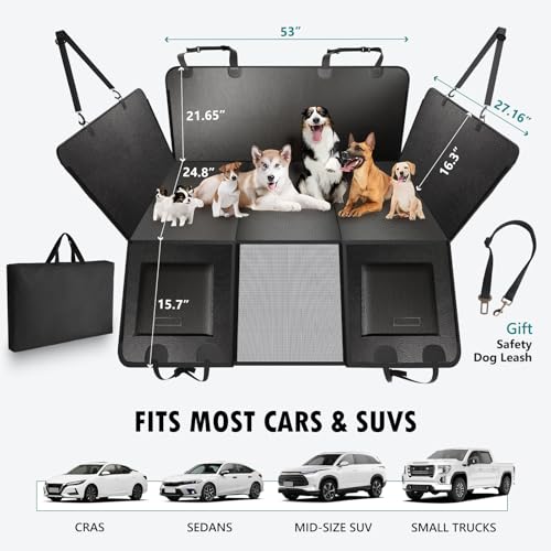 Back Seat Extender for Dogs Upgraded Anti