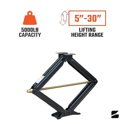 30" Scissor Jack with Crank Handle