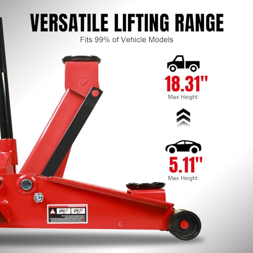 Heavy Duty Hydraulic Car Floor Jack with Quick Lift Pump for All Terrain Vehicles
