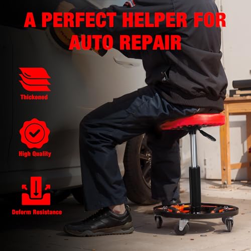 Rolling Mechanic Stool with Wheels