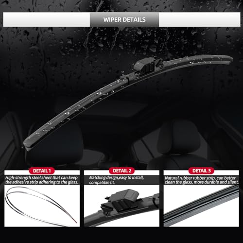 Front and Rear Windshield Wipers for BMW X2 2018