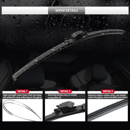 Front and Rear Windshield Wipers for BMW X2 2018