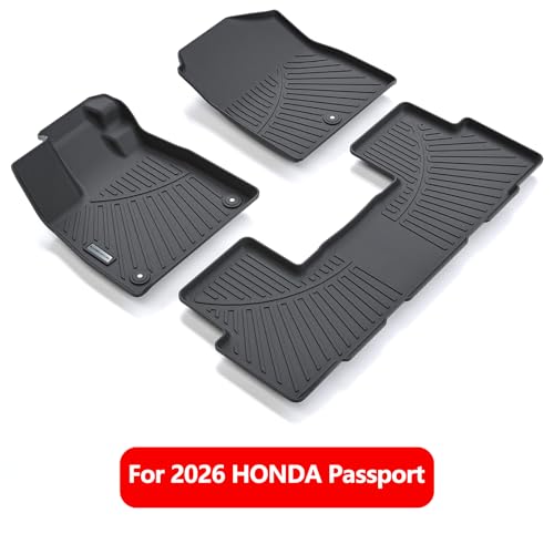 Floor Liners Floor mats for 2026 Passport TPE All Weather Protection 1st & 2nd Row Car Floor Mats Accessories