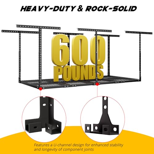 3 x 8FT Overhead Garage Storage Rack