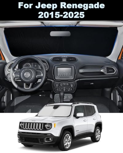 Foldable Front Windshield Sunshade fit for Jeep Renegade 2015