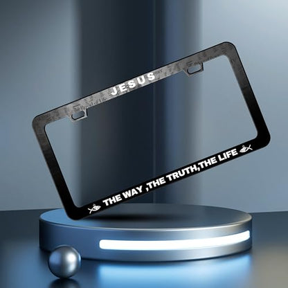 Jesus The Way The Truth The Life License Plate Frame Stainless Steel 2