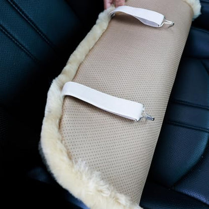 Genuine Sheepskin Car Seat Cover for Fuzzy Soft Fur Wool Cushion