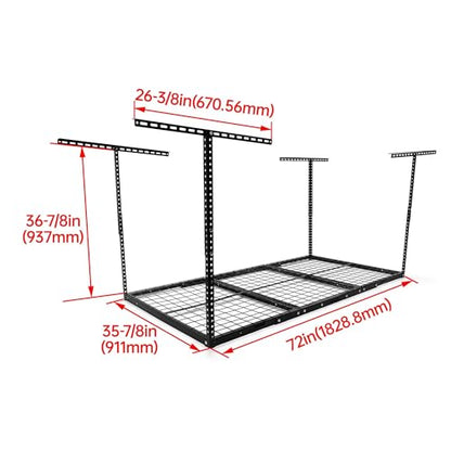 3x6 Overhead Garage Storage Rack Adjustable Ceiling Garage