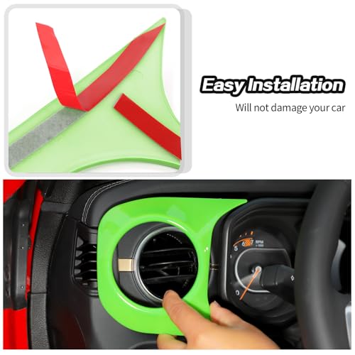 2pcs for 2024 Jeep Wrangler JL Interior Center Console Dash Panel Cover Trim