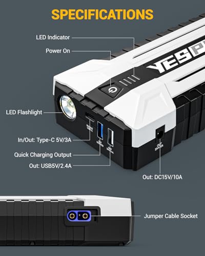 4120A 12V Car Battery Jump Starter Portable Pack