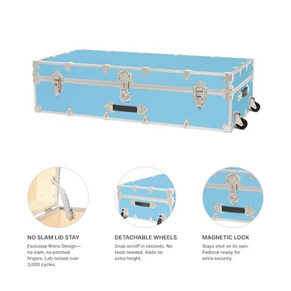 Rhino Trundle Storage Trunk with Wheels