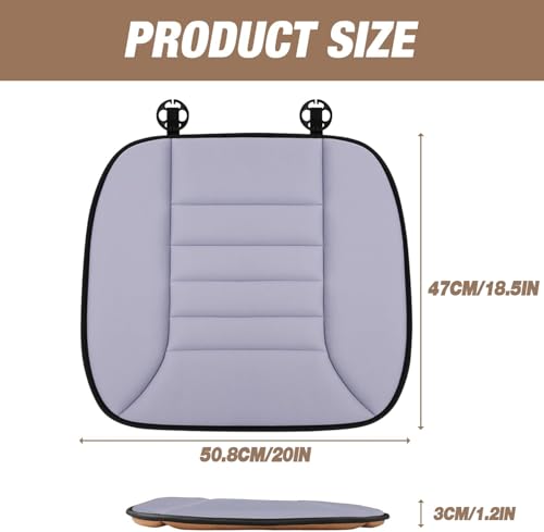 Car Seat Cushion Pad 1.2" Thick Comfort Seat Protector for Car Driver Seat Office Chair Home Use Memory Foam Seat Cushion with Non Slip Bottom