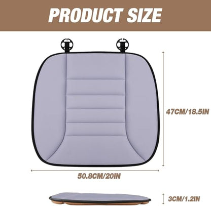 Car Seat Cushion Pad 1.2" Thick Comfort Seat Protector for Car Driver Seat Office Chair Home Use Memory Foam Seat Cushion with Non Slip Bottom
