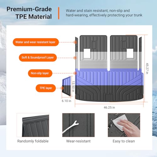 Cargo Mat with Backrest Mats Compatible with 2022