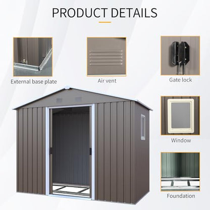 4x8 FT Outdoor Storage Shed