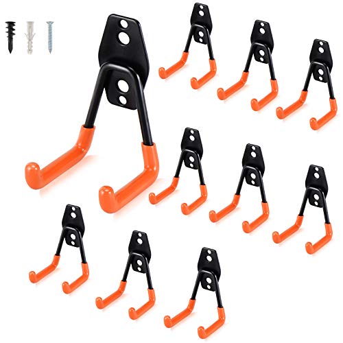 Heavy Duty Steel Garage Storage Hooks (10 Count)