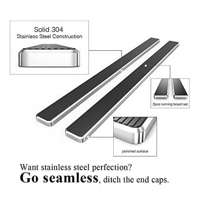 Wheel to Wheel Running Boards 6in Compatible with Ford F150 2015