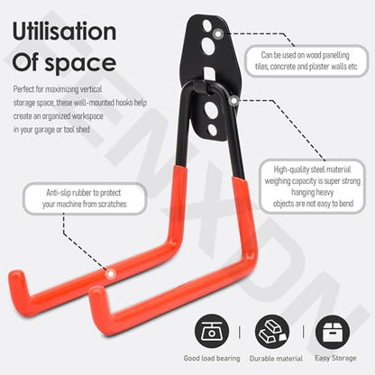 Garage Hooks for Hanging Bike (4 Count)