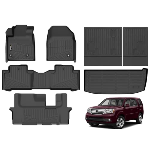 Floor Mats & Cargo Mats Set Fit Honda Pilot 2015