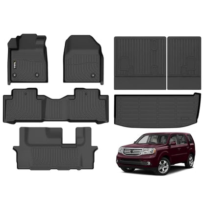 Floor Mats & Cargo Mats Set Fit Honda Pilot 2015